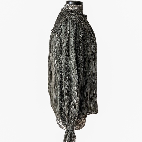 Ramy Brook Damen Charley Long Sleeve Blouse Black Large - Picture 7 of 11